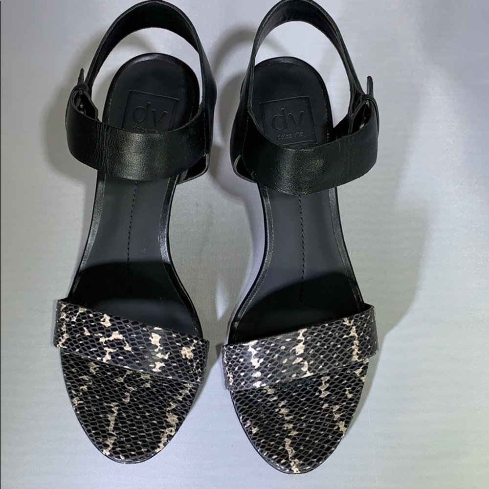 Dolce Vita heels black & snake print leather 8